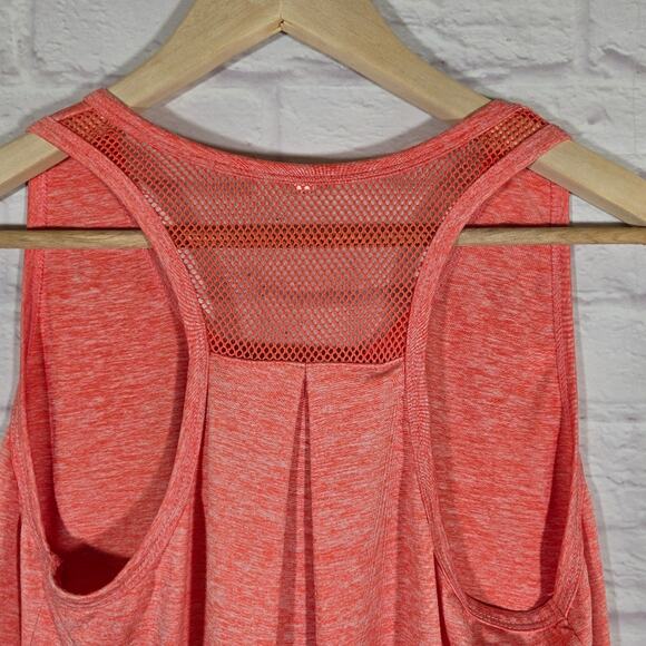 M Womens Orange Racerback Workout Muscle Tank Top Size S Yoga Mesh Running Flowy - Picture 6 of 9